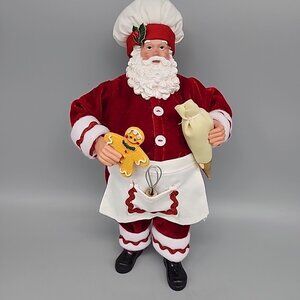 Santa Claus Statue Baker Gingerbread 11" Figurine Tabletop Christmas Decor New